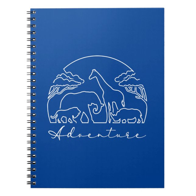 Caderno Espiral Aventura e Safari na África (Frente)