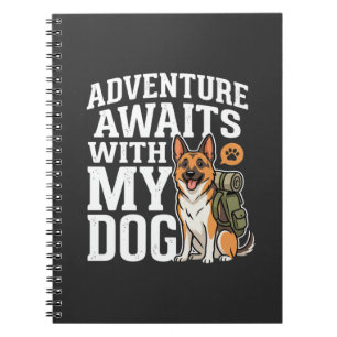 Caderno Espiral Aventura Espera Com Minha Cachorro Hiking