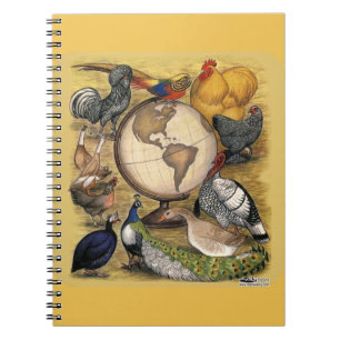 Caderno Espiral Aves de capoeira do mundo