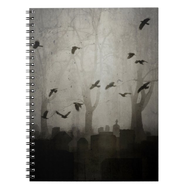 Caderno Espiral Aves do Halloween (Frente)