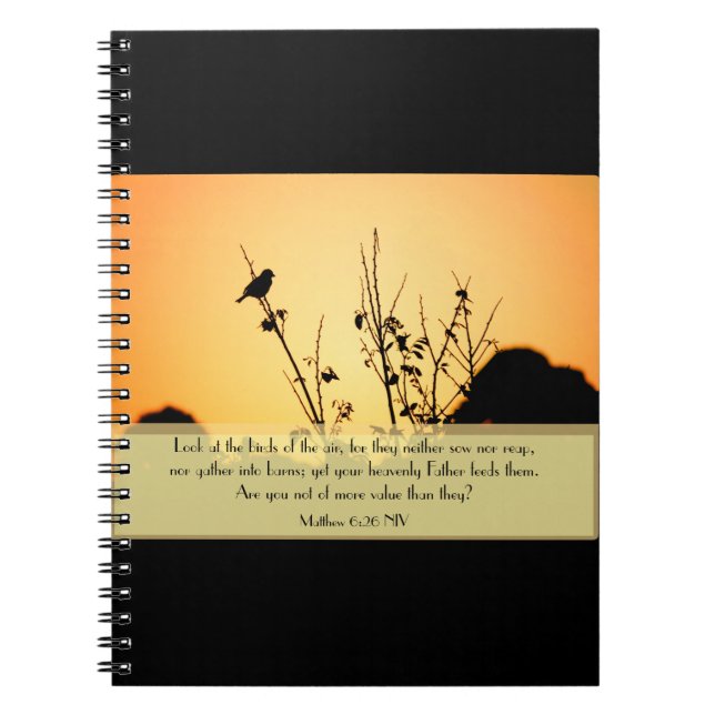 Caderno Espiral Aves do notebook aéreo (Frente)