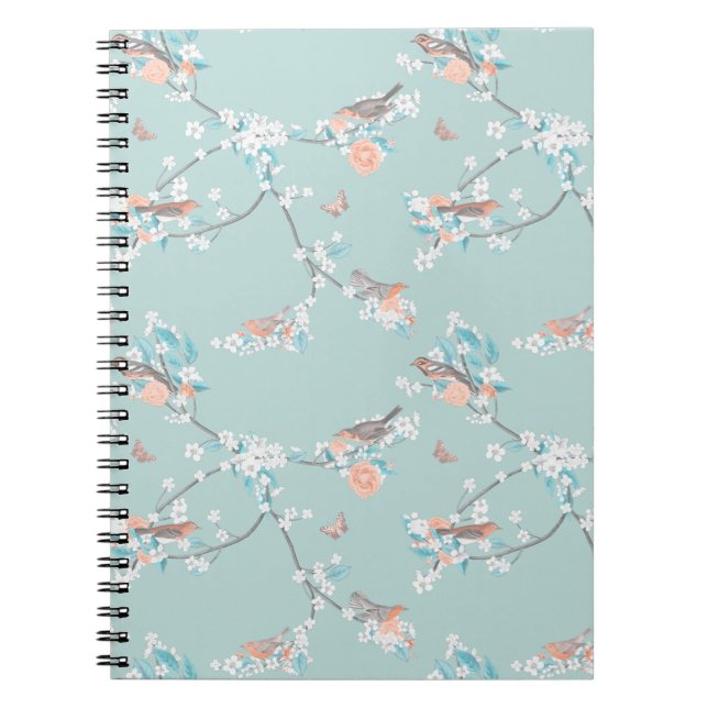 Caderno Espiral Aves e Flores (Frente)