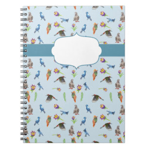 Caderno Espiral Aves e flores