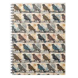 Caderno Espiral Aves Num Fio