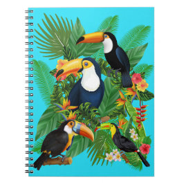 Caderno Espiral aves, papagaios