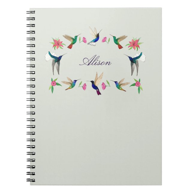 Caderno Espiral Aves tropicais personalizadas (Frente)