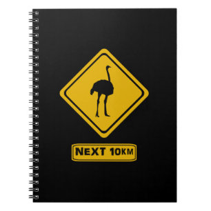 Caderno Espiral avestruzes de cuidado