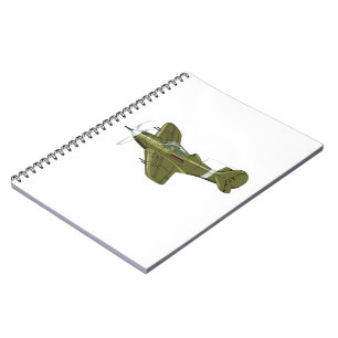Caderno Espiral Avião-caça-retrógrado