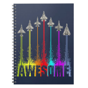 Caderno Espiral Aviões de combate impressionantes