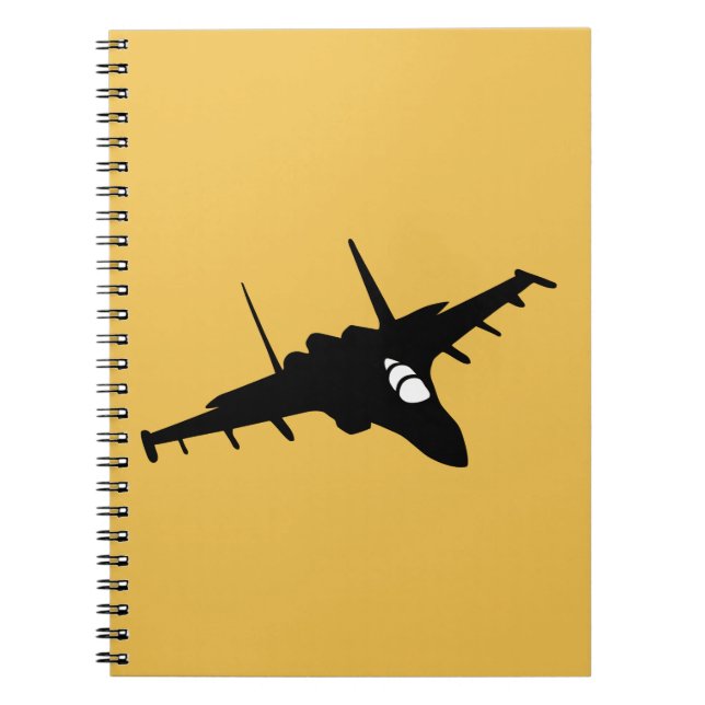 Caderno Espiral aviões de lutador (Frente)