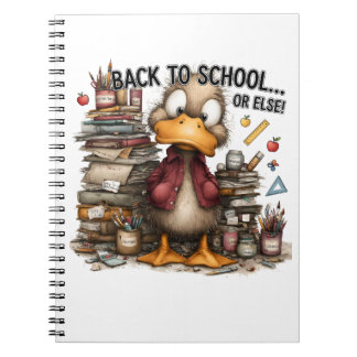 Caderno Espiral Aviso de Ave Divertida Novo Termo Vibe
