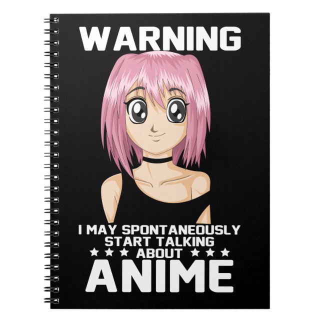 Caderno Espiral aviso pode começar a falar sobre anime (Frente)