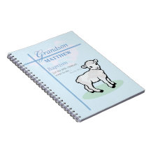 Avô Baptism Blue Boy Lamb Personalizado