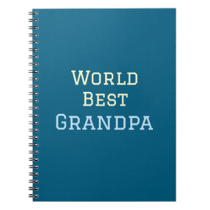 Caderno Espiral Avô do mundo melhor adicionar texto de nome esport