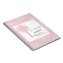 Caderno Espiral Avô Rosa, Avô, Batismo Personalizado