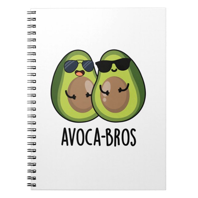Caderno Espiral Avoca-bros Funny Avocado Pun (Frente)