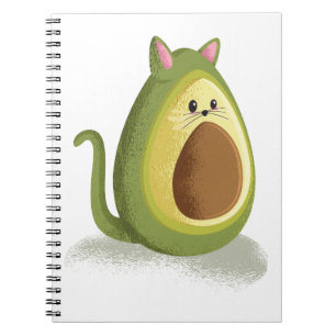 Caderno Espiral Avocado Cat