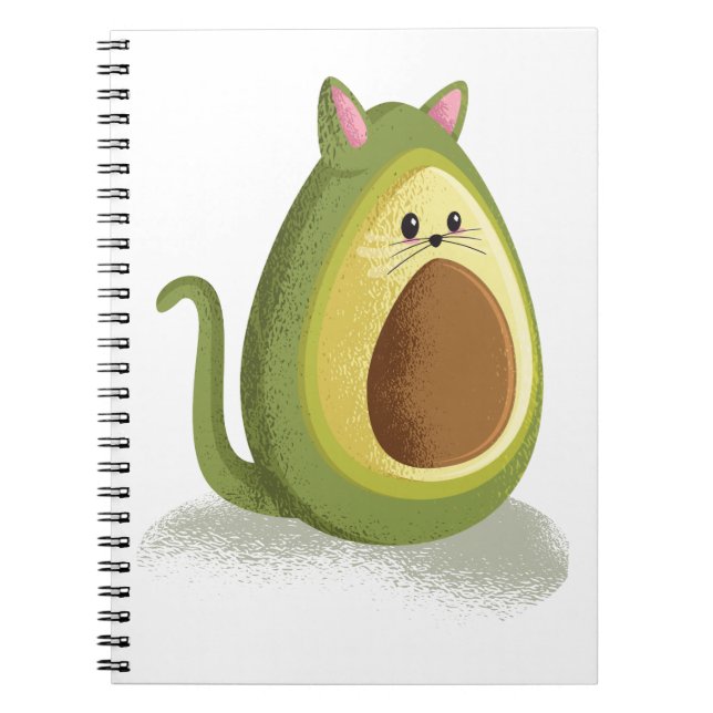 Caderno Espiral Avocado Cat (Frente)