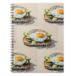 Caderno Espiral Avocado e Ovo Brancos Gusto Poesia