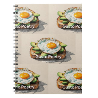 Caderno Espiral Avocado e Ovo Brancos Gusto Poesia