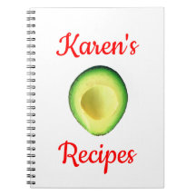Avocado Karen's (Nome) Recebe Notebook Espiral