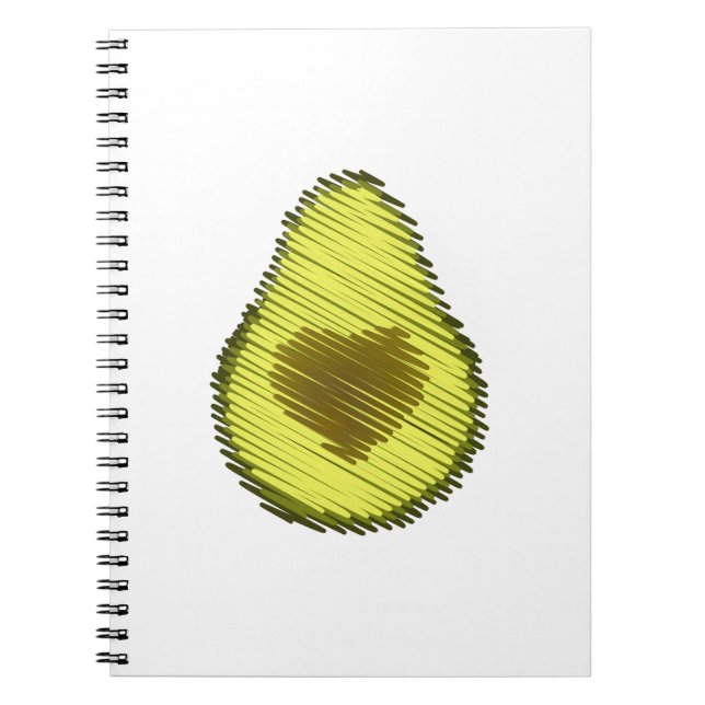 Caderno Espiral Avocado Love Scribble (Frente)