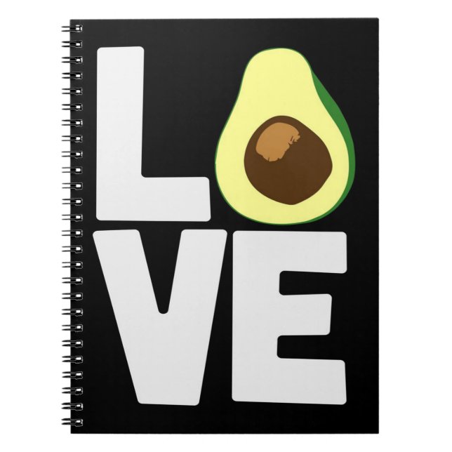 Caderno Espiral Avocado Love Vegan ,Cute Avocado Lover Gift (Frente)