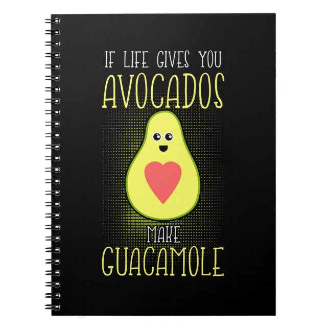 Caderno Espiral Avocados Make Guacamole (Frente)