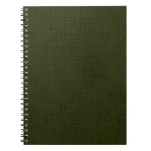 Caderno Espiral Azeite escuro texturizado