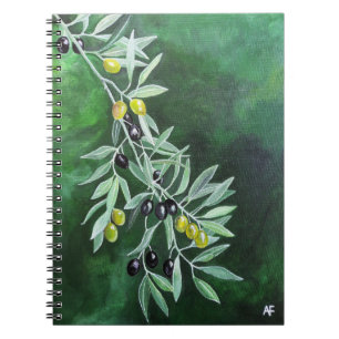 Caderno Espiral Azeites no Crepúsculo de Novembro Pintura de Alfre