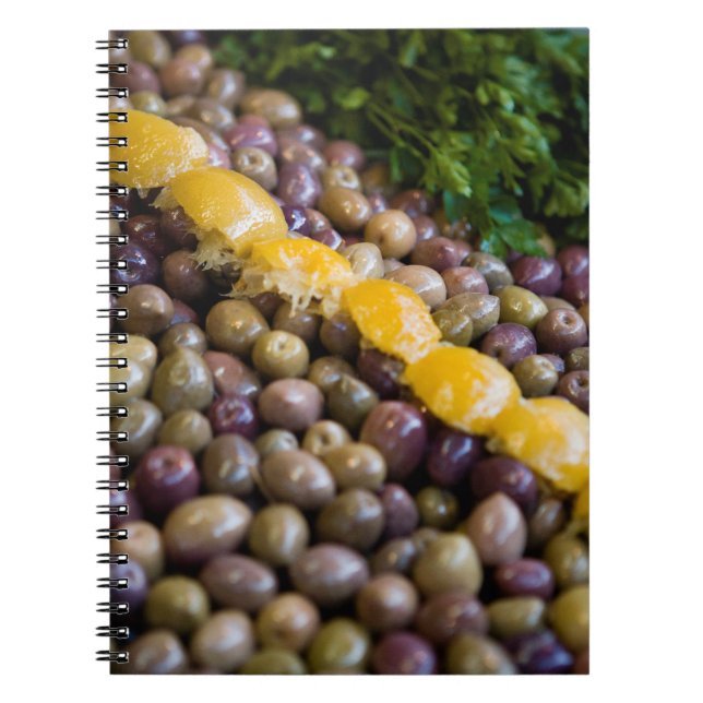 Caderno Espiral Azeitonas Expostas No Mercado (Frente)
