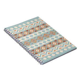 Caderno Espiral Aztec Essência Ptn IIIb Blue Cream Terracottas