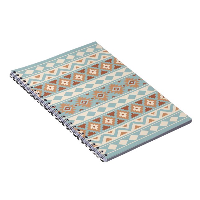 Caderno Espiral Aztec Essência Ptn IIIb Blue Cream Terracottas (Lado Direito)