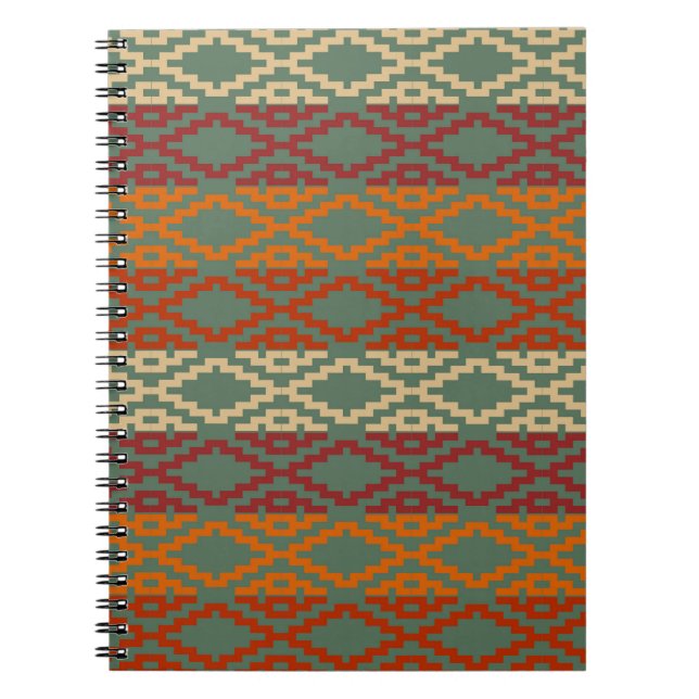 Caderno Espiral Aztec Sudoeste Tribal Diamantes (Frente)