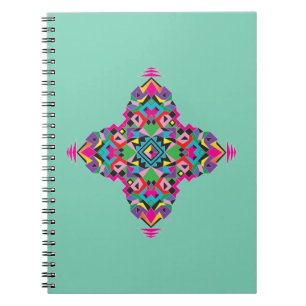 Caderno Espiral Aztez Pattern Design