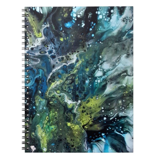 Caderno Espiral Azul abstrato (Frente)