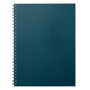 Caderno Espiral Azul aqual profundo sólido