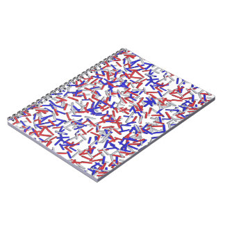 Caderno Espiral Azul Branco Patriótico Esprinkles