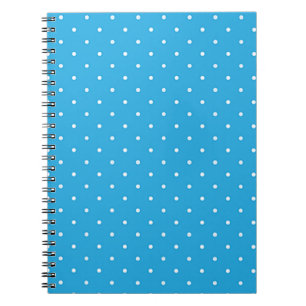 Caderno Espiral Azul com Bolinhas Brancas