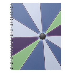 Caderno Espiral Azul da roda de cor