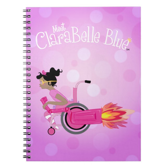 Caderno espiral azul de ClaraBelle (Frente)