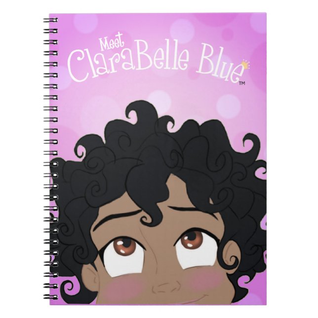 Caderno espiral azul de ClaraBelle (Frente)