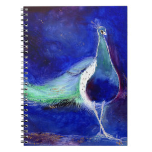 Caderno Espiral Azul de pavão 2013
