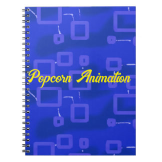 Caderno Espiral Azul Geométrico