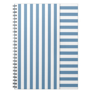 Caderno Espiral azul listrado