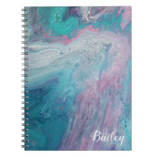 Caderno Espiral Azul Marble Notebook