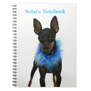 Caderno Espiral Azul para notebook Manchester Terrier