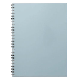 Caderno Espiral Azul Pastel Cor Sólida Minimalista
