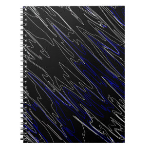 Caderno Espiral Azul preto marmoreado