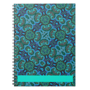 Caderno Espiral Azul profundo